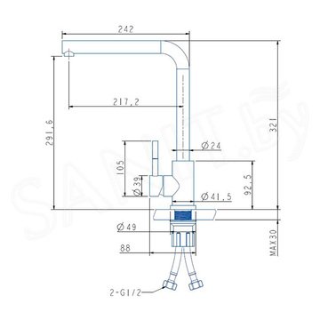 Смеситель для кухонной мойки Zorg Pitatia Satin Premium
