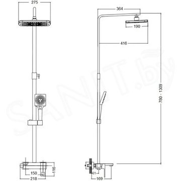 Душевая стойка Haiba HB24615-7