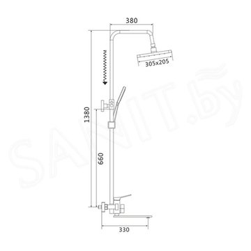Душевая стойка Shevanik S6136T