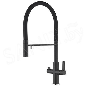 Смеситель для кухонной мойки AquaSanita Soifos 7763 601 BLM с подключением к фильтру воды