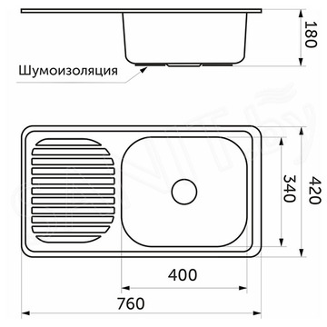 Кухонная мойка AKS 46076