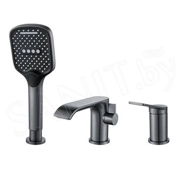Смеситель на борт ванны Shevanik S4112T на 3 отверстия