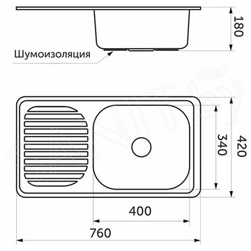 Кухонная мойка AKS 34275