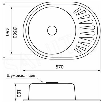 Кухонная мойка AKS 32689