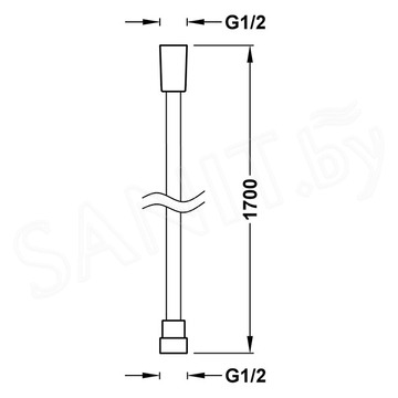 Душевой шланг Tres Satin 9134609