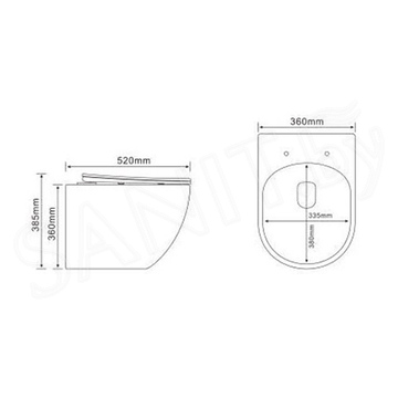 Подвесной унитаз Grossman Thin Rim GR-5601S безободковый с крышкой Soft Close