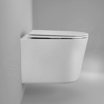 Подвесной унитаз Grossman Thin Rim GR-5602S безободковый с крышкой Soft Close