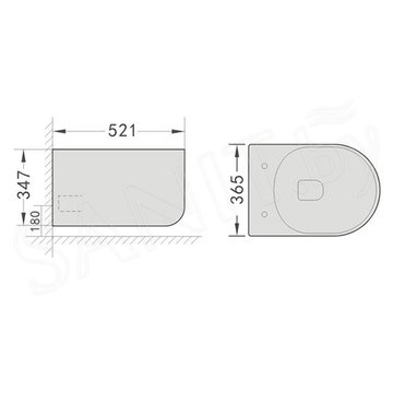Подвесной унитаз Grossman Thin Rim GR-5602S безободковый с крышкой Soft Close