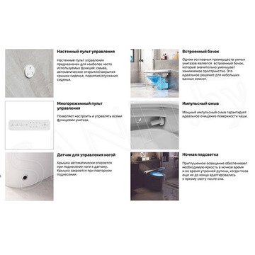 Умный приставной унитаз Grossman Smart GR-PR-5701 с функцией биде