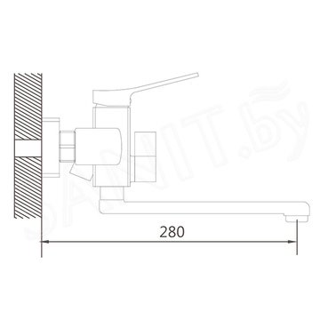 Смеситель для ванны Shevanik S9622H