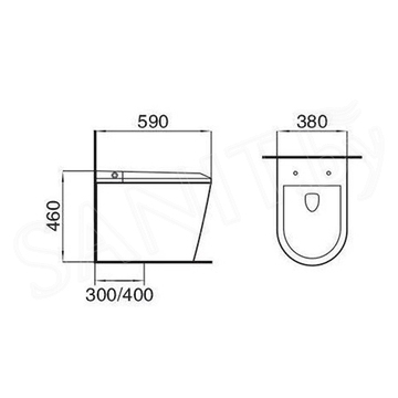 Умный приставной унитаз Grossman Smart GR-PR-5702 с функцией биде