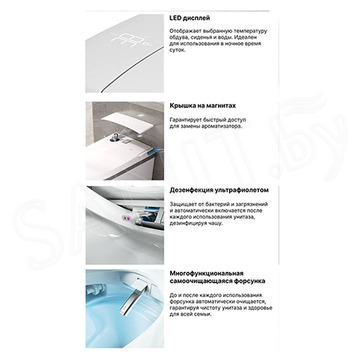 Умный приставной унитаз Grossman Smart GR-PR-5702 с функцией биде