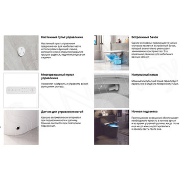 Умный приставной унитаз Grossman Smart GR-PR-5702 с функцией биде