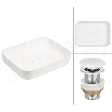 Комплект 2 в 1 умывальник Roxen Pure 110050-W с донным клапаном