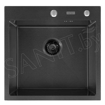 Кухонная мойка Arfeka AF 50 Black с коландером и дозатором