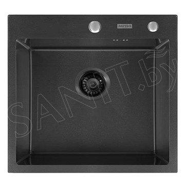 Кухонная мойка Arfeka AF 55 Black с коландером и дозатором