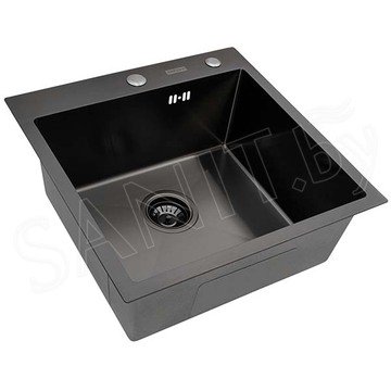 Кухонная мойка Arfeka AF 60 Black с коландером и дозатором