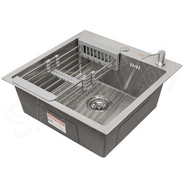 Кухонная мойка Arfeka AF 55 Satin Nano с коландером и дозатором