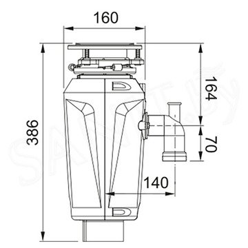 Измельчитель пищевых отходов Franke Slim 75 134.0715.096