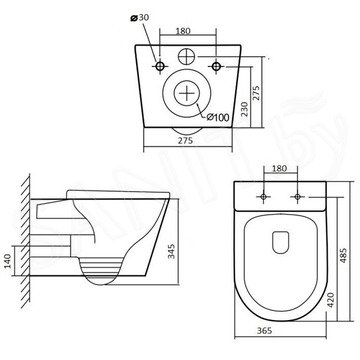Подвесной унитаз Grado GD-W203R