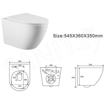 Подвесной унитаз Grado GD-W213R matt
