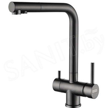 Смеситель для кухонной мойки Arfeka Geminia Black PVD под фильтр