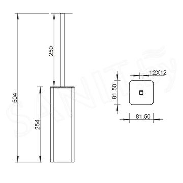 Ершик для унитаза Whitecross Cubo CU2476GM