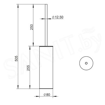Ершик для унитаза Whitecross Ergo ER2276BL
