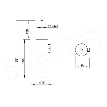 Ершик для унитаза Whitecross Ergo ER2272BL