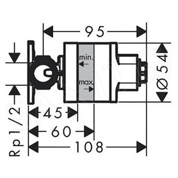 Встраиваемый механизм Hansgrohe Bidette 29235180