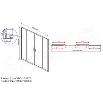 Душевая дверь Vincea Garda VDS-1G2170CLG