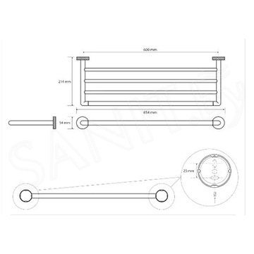 Полка для полотенец Bemeta Stella 166205082
