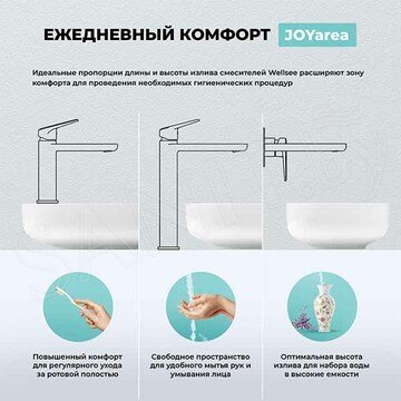 Смеситель для умывальника Wellsee Icon for life 182309000