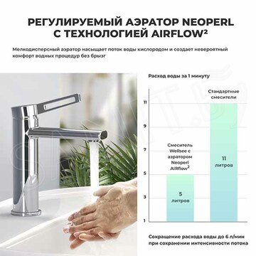 Смеситель для умывальника Wellsee Once and forever 182401000