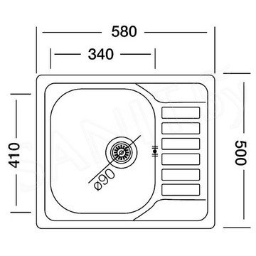 Кухонная мойка Kromrus EC 296 RUS R / L