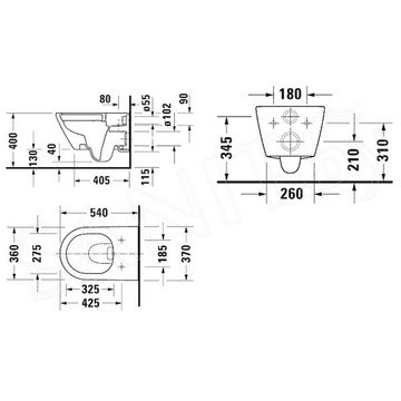 Подвесной унитаз Duravit D-Neo 45770900A1