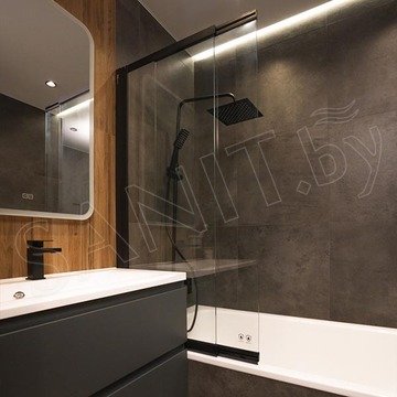 Душевая шторка на ванну Wasserkraft Dill 61S02-100 Wasserschutz