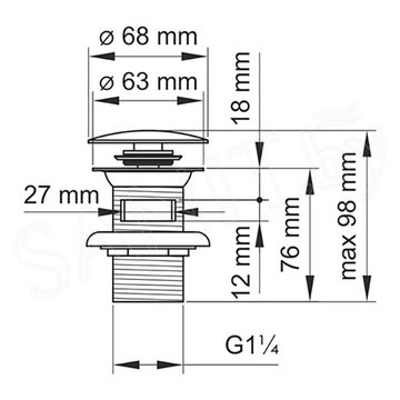 Донный клапан Wasserkraft A153