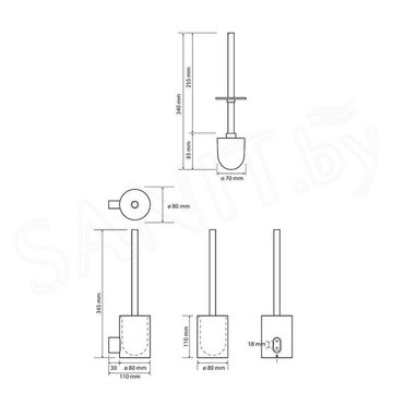 Ершик для унитаза Bemeta Organic 167113060