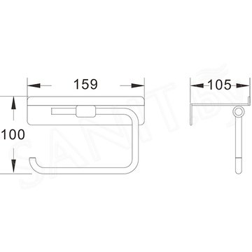 Держатель для туалетной бумаги Shevanik SG5705G-1