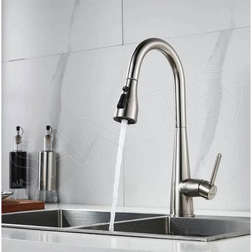 Смеситель для кухонной мойки Shevanik S363L с выдвижным изливом