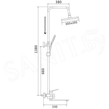 Душевая стойка Shevanik S4536C