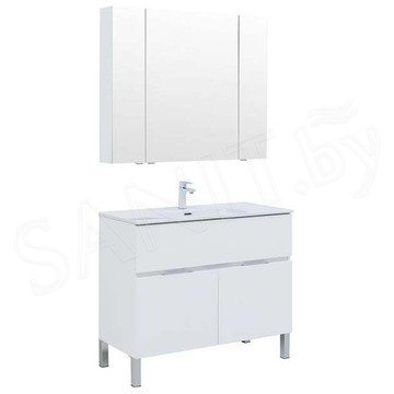 Комплект мебели Aquanet Алвита new 90 / 100 1 ящик 2 двери белый матовый