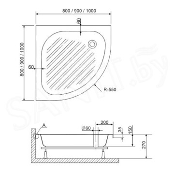 Душевой поддон RGW BP/CL-S