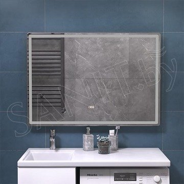 Зеркало Vigo Geometry Luxe 100 / 120 с бесконтактным сенсором, часами и подогревом