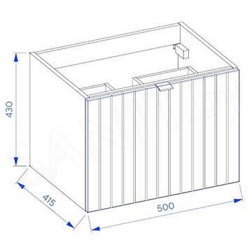 Тумба под умывальник Lauter Melisa 50 / 60 / 80 серо-зеленый
