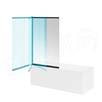 Душевая шторка на ванну Kerama Marazzi Vetro VE.100.BSD.BLK.M