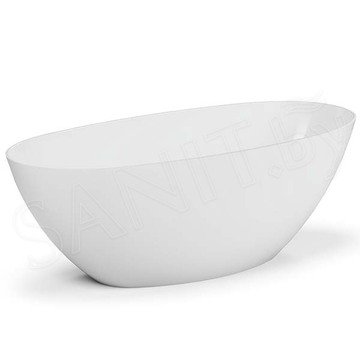 Ванна из искусственного камня Belux Осло белый матовый Solid Surface