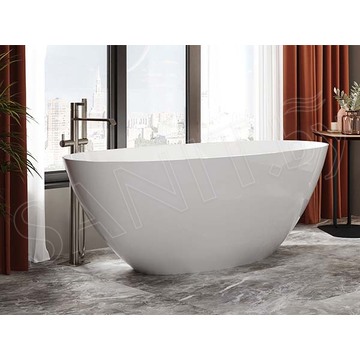 Ванна из искусственного камня Belux Осло белый матовый Solid Surface