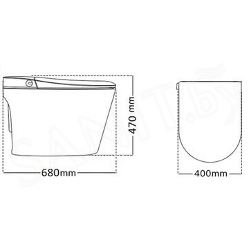 Умный приставной унитаз Cerutti Mirella Smart CT10615 с функцией биде и импульсным смывом